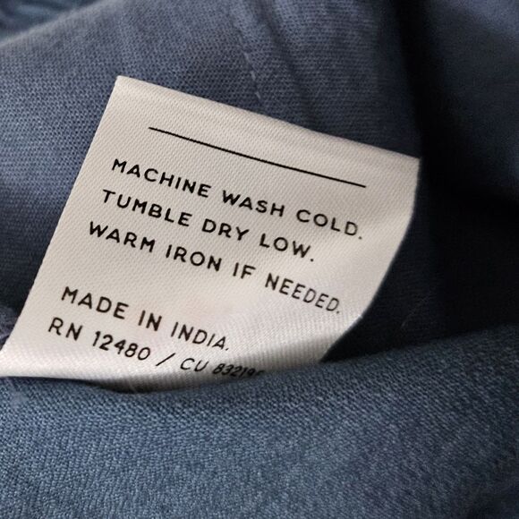 Pact Shorts Mens XL Blue Organic Cotton Twill inside Drawstring Elastic Waist‎ - Picture 7 of 11